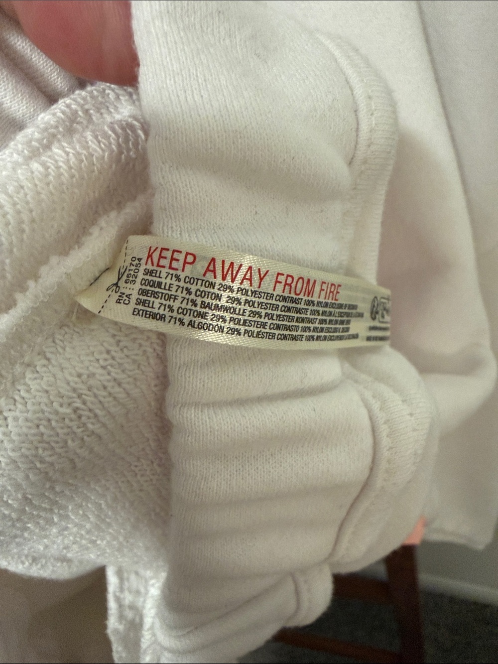 Free People Movement World Tour Pullover Sweatshirt in White/Peach Combo XL NWT - Picture 3 of 7